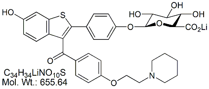Raloxifene P-β-D-Glucuronide Lithium Salt